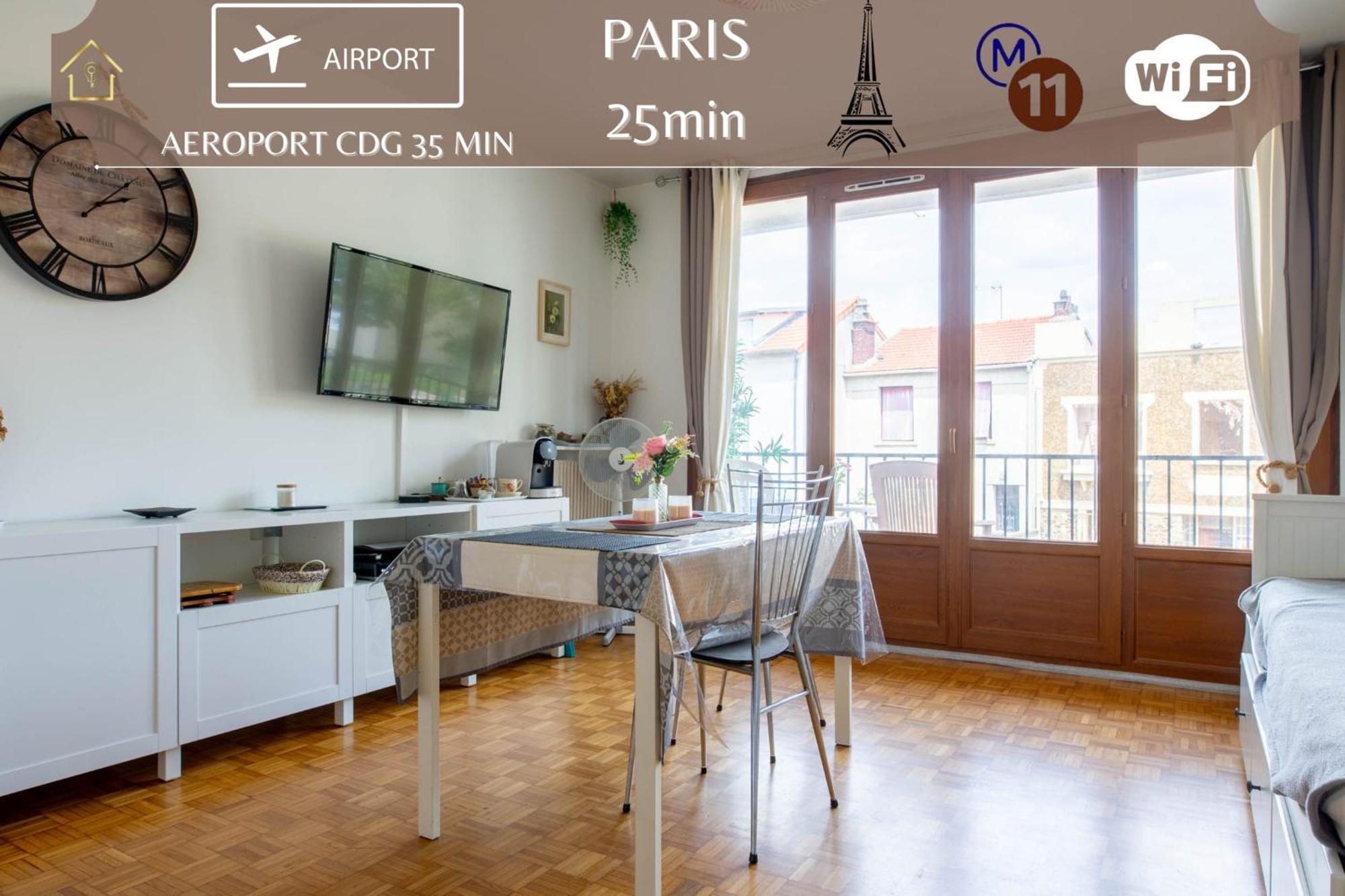 Appart Hotel - Le Nid - 25Min Paris 罗曼维尔 外观 照片